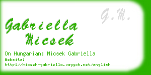 gabriella micsek business card